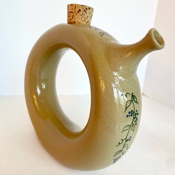Other - Vintage Hartstone Pottery Circular Decanter "The Wine Tote"